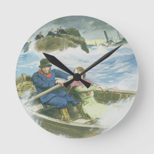 Grace Darling (1815-41) and her father rescuing su Round Clock