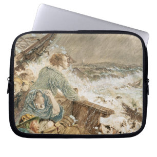 Grace Darling and her father saving the shipwrecke Laptop Sleeve
