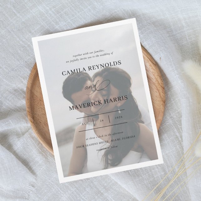 Grace Elegant Calligraphy Wedding  Invitation (Creator Uploaded)