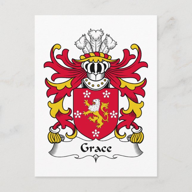 Grace Family Crest Postcard (Front)