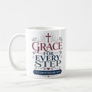 Grace For Every Step Morning Scripture Quote Coffee Mug