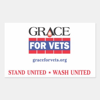 Grace For Vets Rectangular Sticker