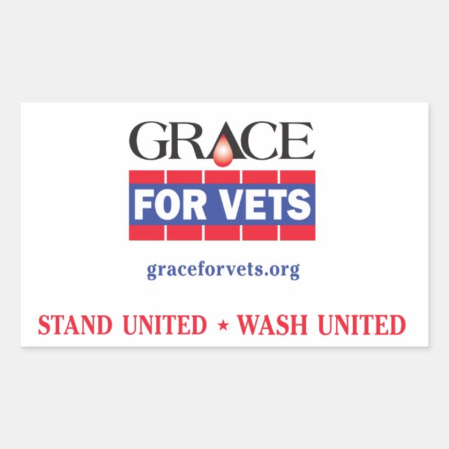 Grace For Vets Rectangular Sticker (Front)