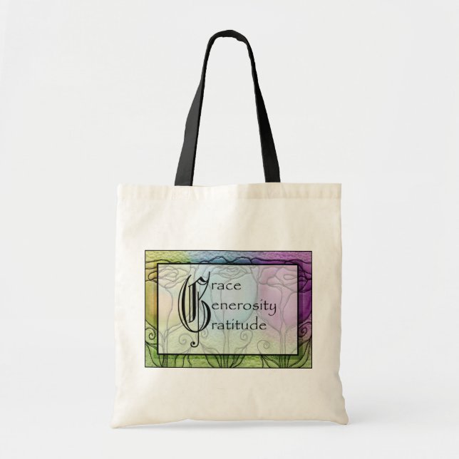 Grace Generosity Gratitude Tote Bag (Front)