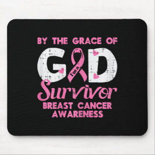 Grace God Breast Cancer Survivor Awareness Christi Mouse Pad