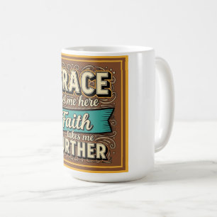 Grace got me here retro design coffee mug