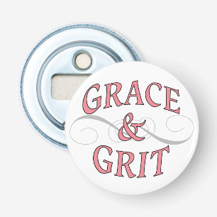 Grace & Grit in Pink and Grey Bottle Opener