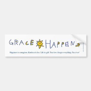Grace Happens Bumper Sticker