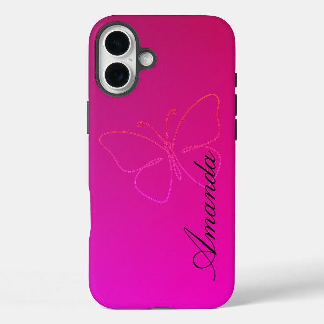 Grace in a Line: Butterfly Silhouette Case-Mate iPhone Case (Back)