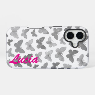Grace in a Line: Butterfly Silhouette iPhone 16 Case