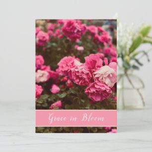 Grace in Bloom – Pink Rose Garden Floral Postcard