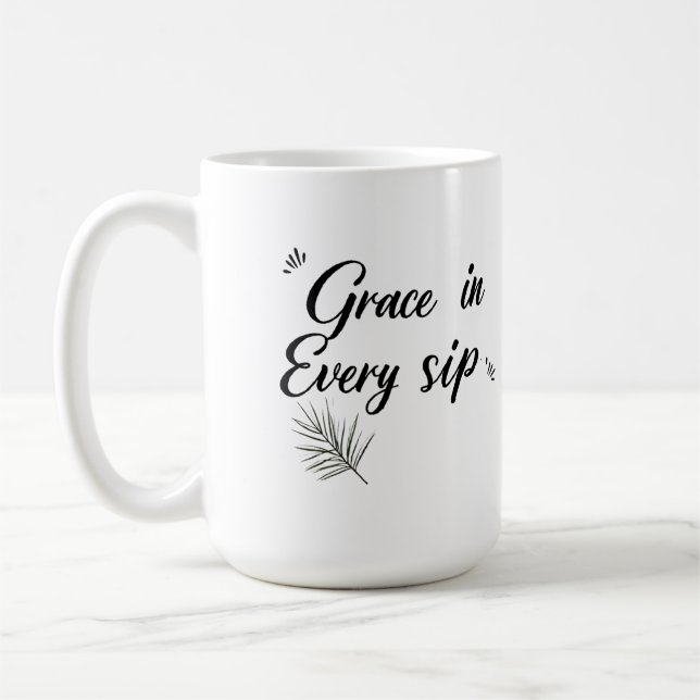 Grace in Every Sip Coffee Mug (Left)