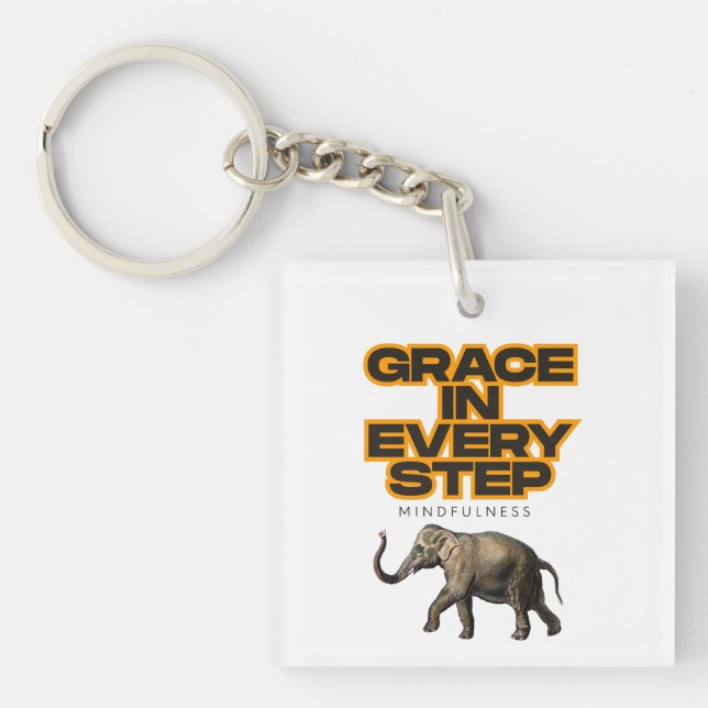 Grace in every step key ring (Front)
