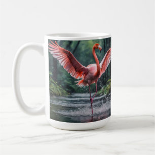 Grace in Flight: The Pink Flamingos Riverdance Coffee Mug
