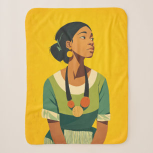 Grace in Green and Gold Sherpa Blanket