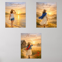 Grace in Motion — 3‑Print Frame‑Free Wall Art Set