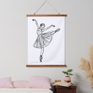 Grace in Motion – Ballerina Hanging Tapestry