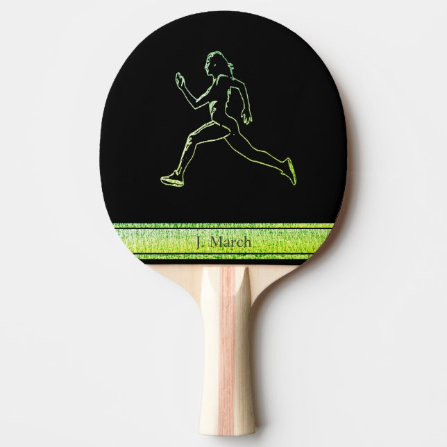 Grace in Motion: The Silhouette of Speed Ping Pong Paddle (Front)