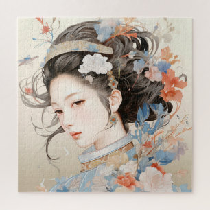 Grace in Traditional Chinese Women Jigsaw Puzzle