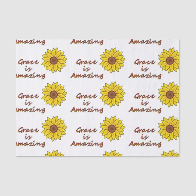 Grace is Amazing - Sunflower Tissue Paper (Front)