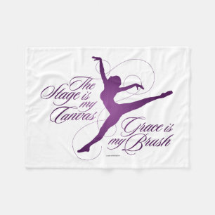 Grace Is My Brush (Dance) Fleece Blanket