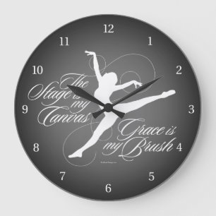 Grace Is My Brush (Dance) Large Clock