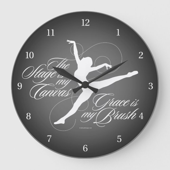 Grace Is My Brush (Dance) Large Clock (Front)