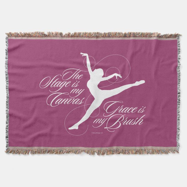 Grace Is My Brush (Dance) Throw Blanket (Front)