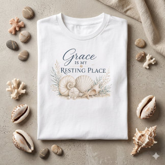 Grace Is My Resting Place – Coastal Inspirational T-Shirt