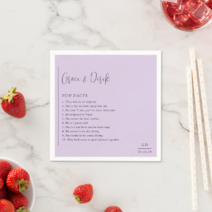 Grace Lilac Modern Wedding Napkin