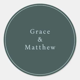 GRACE Modern Blue/Teal Wedding Envelope Seal