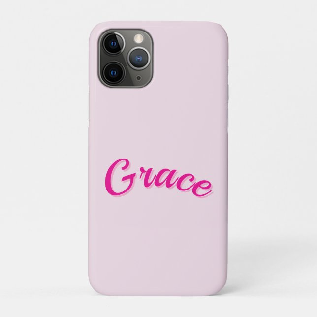 Grace Name In Passion Pink, Case-Mate iPhone Case (Back)