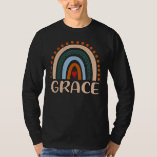 Grace Name Personalised Funny Women Rainbow Grace T-Shirt