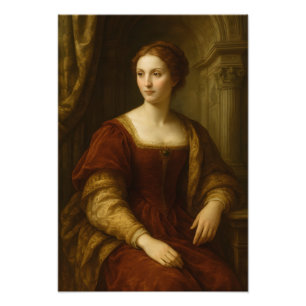 Grace of the Renaissance – Portrait of a Noblewoma Photo Print