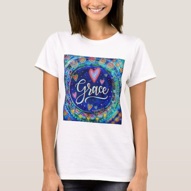 ‘Grace” ONE WORD Inspirivity T-Shirt (Front)
