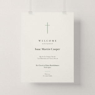 Grace Sage Cross Baptism Church Welcome Sign