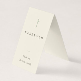 Grace Sage Religious Reserved Seating Place Card