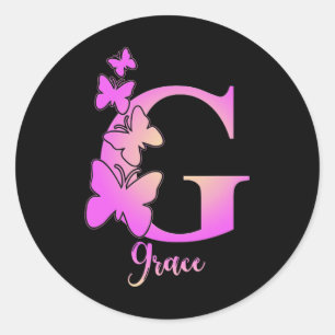 Grace school inspiration classic round sticker