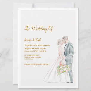 GRACE Simple Couple Wedding Invitation