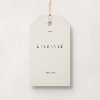 Grace Stone Church Pew Small Reserved Seating Tag