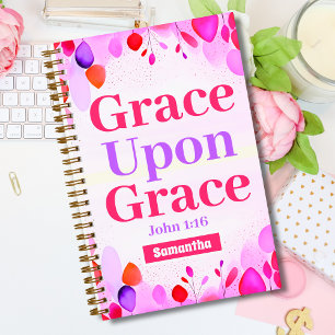 Grace upon Grace Boho Christian Teen Girl Journal