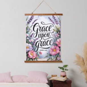 Grace Upon Grace Christian Women Wall Hanging Tapestry