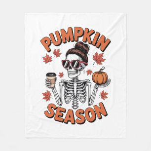 Grace Upon Grace Fall Pumpkin Fleece Blanket