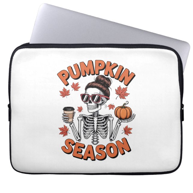 Grace Upon Grace Fall Pumpkin Laptop Sleeve (Front)