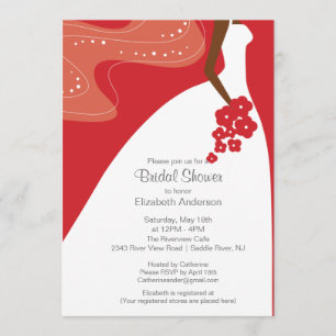Graceful African American Bride Bridal Shower Invitation