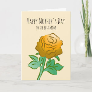Graceful and Beautiful Orange Rose Card
