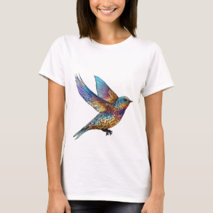 "Graceful Aviator" Multi-coloured Swift Bird T-Shirt