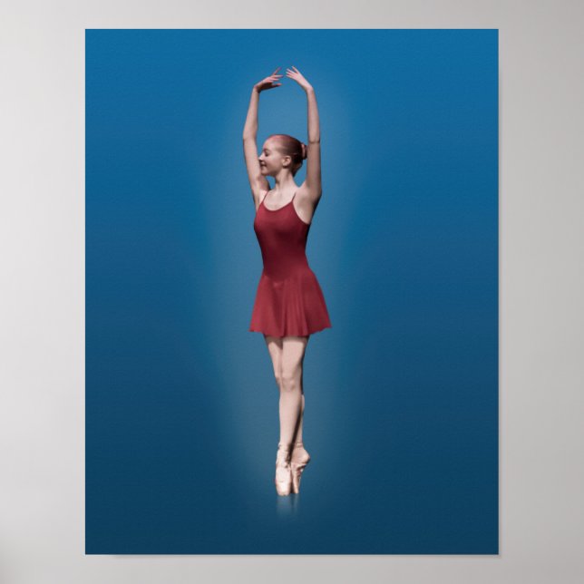 Graceful Ballerina On Pointe Poster (Front)