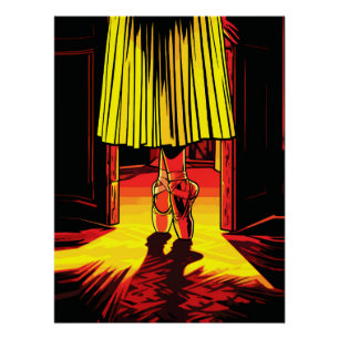 Graceful Ballerina Pointe Shoes Yellow Tutu Drama Poster