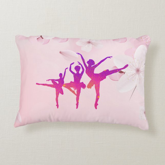 Graceful Ballerinas Accent Pillow (Back)